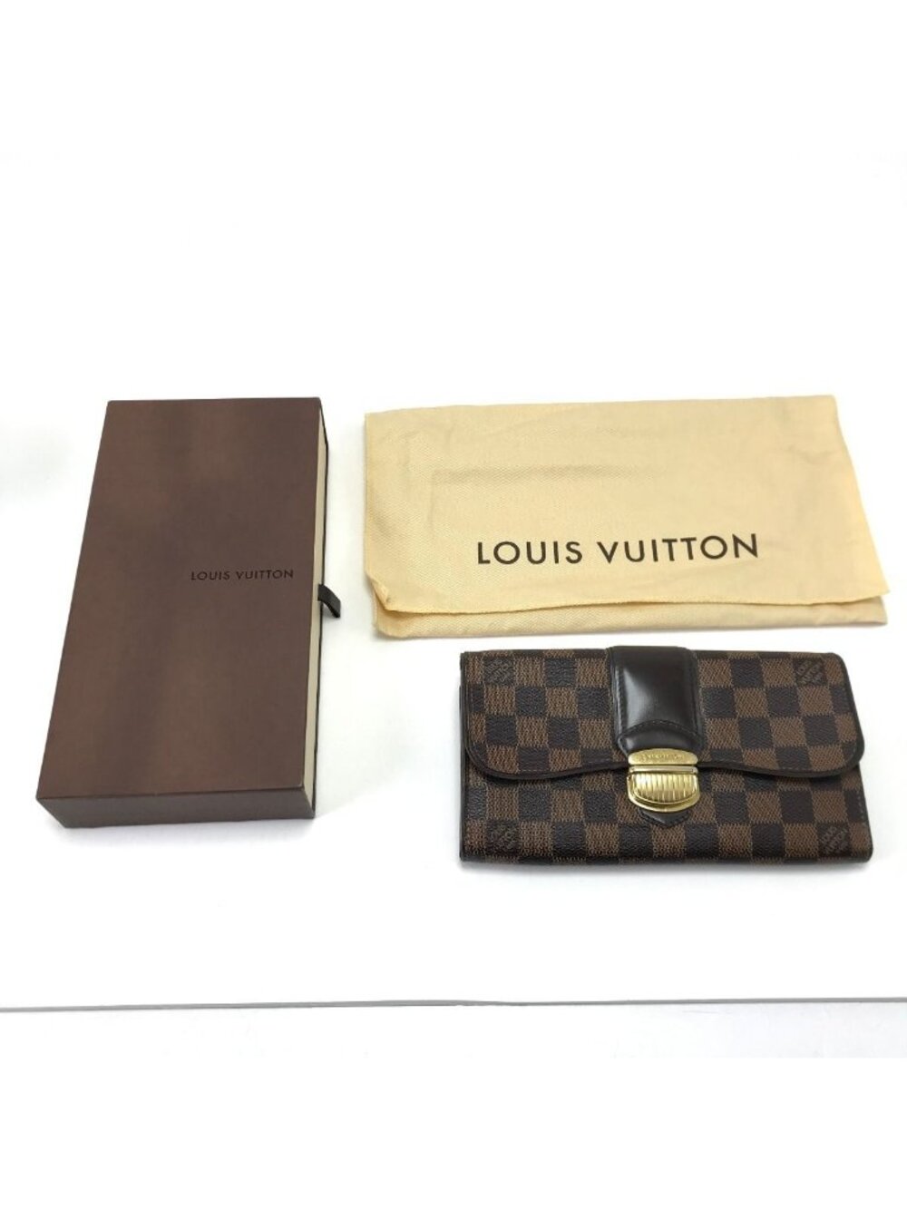 Louis Vuitton Wallet Damier Portefeuille Sistena Brown